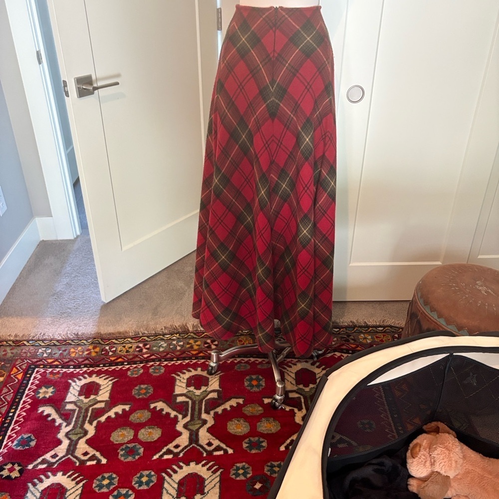 Double D Ranch vintage wooltartan Plaid Maxi Skirt. Excellent condition. Sz 4.